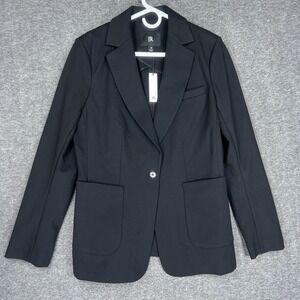 Banana Republic Everywhere Ponte Blazer Womens Medium Black 841758